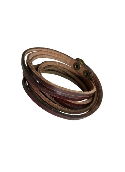 Brown Leather  Multistrand  Bracelet